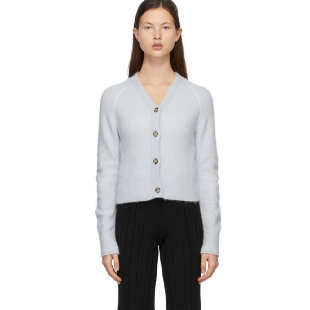 EUC Acne Studios Ice Blue Alpaca Cardigan, boxy, size XXS